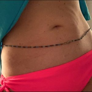 African waist beads necklace glass beads multi colored body jewelry